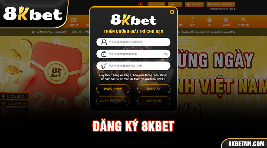 Trang Chủ 8KBET 12 Đăng ký 8KBET nhanh chóng với vài thao tác đơn giản